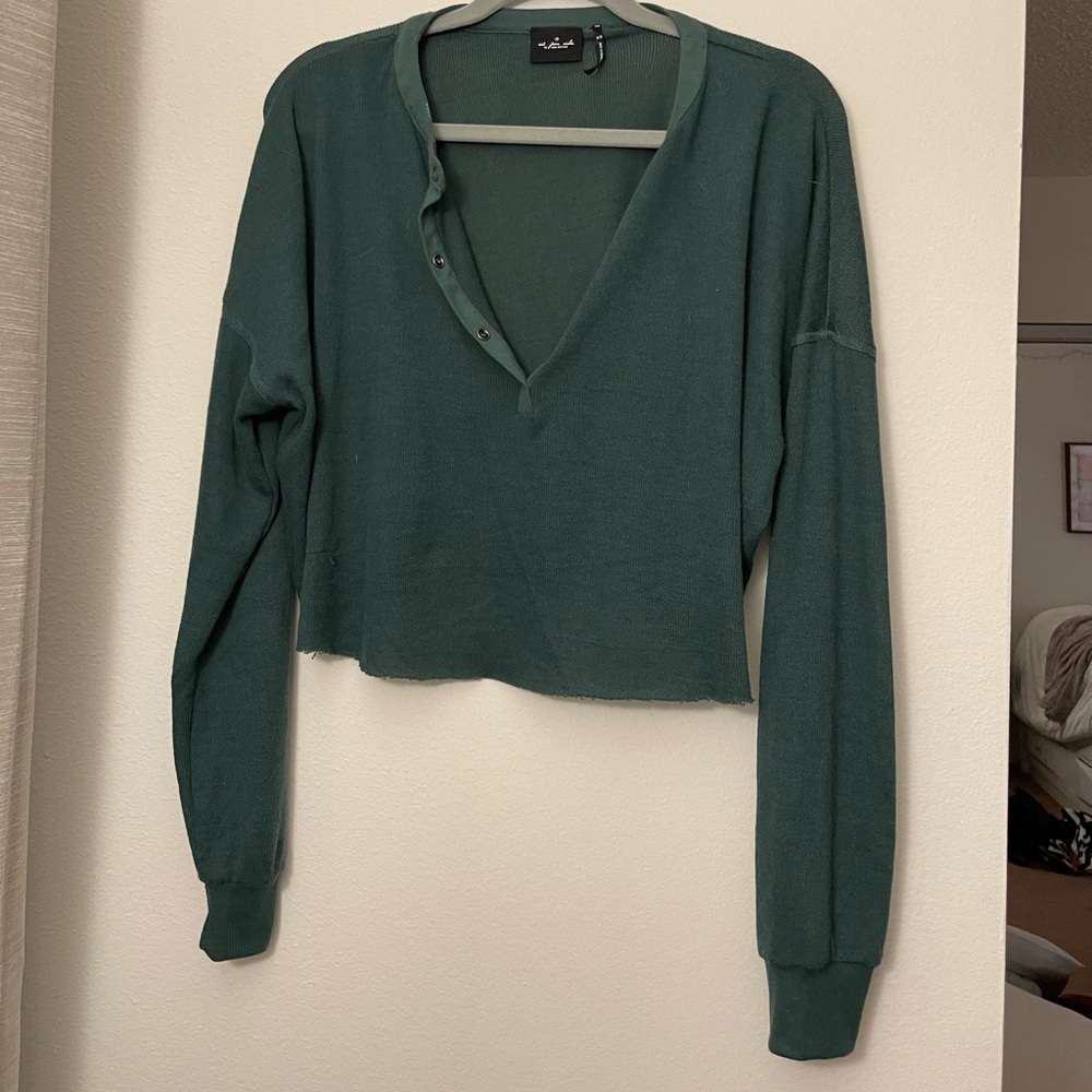 Urban Outfitters Green Crop Sweater/Shirt